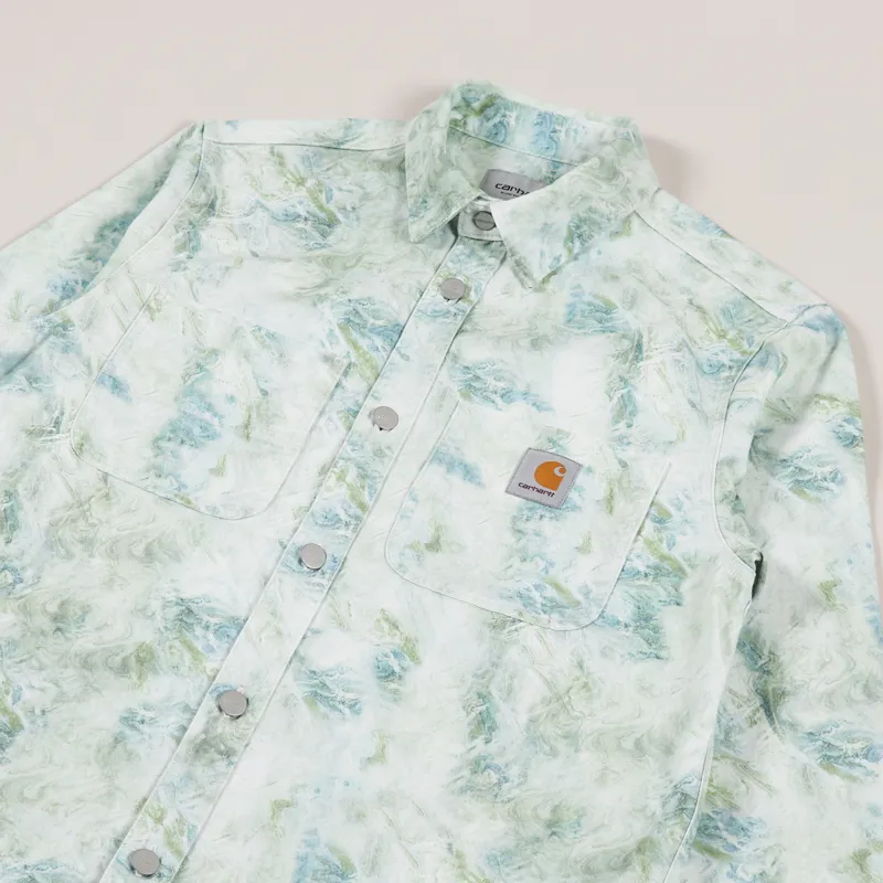Carhartt WIP Long Sleeve Marble Shirt Wave Stone Washed-2