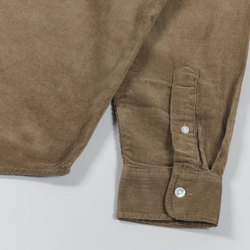 Carhartt WIP Long Sleeve Madison Fine Cord Shirt Buffalo Black-6