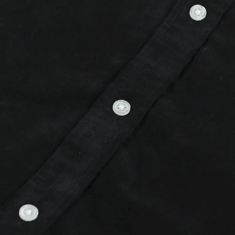 Carhartt WIP Long Sleeve Madison Fine Cord Shirt Black White-4