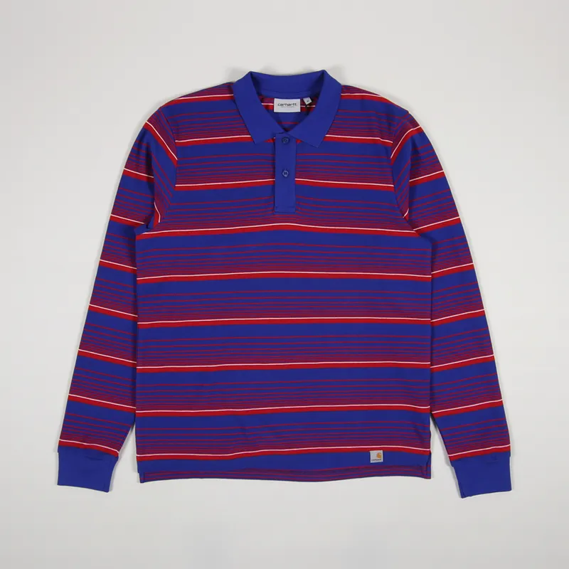 Carhartt WIP Long Sleeve Novi Polo Thunder Blue