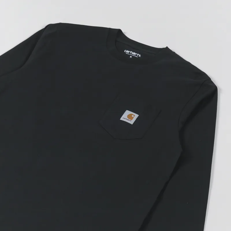 Carhartt WIP Long Sleeve Pocket T Shirt Black-1
