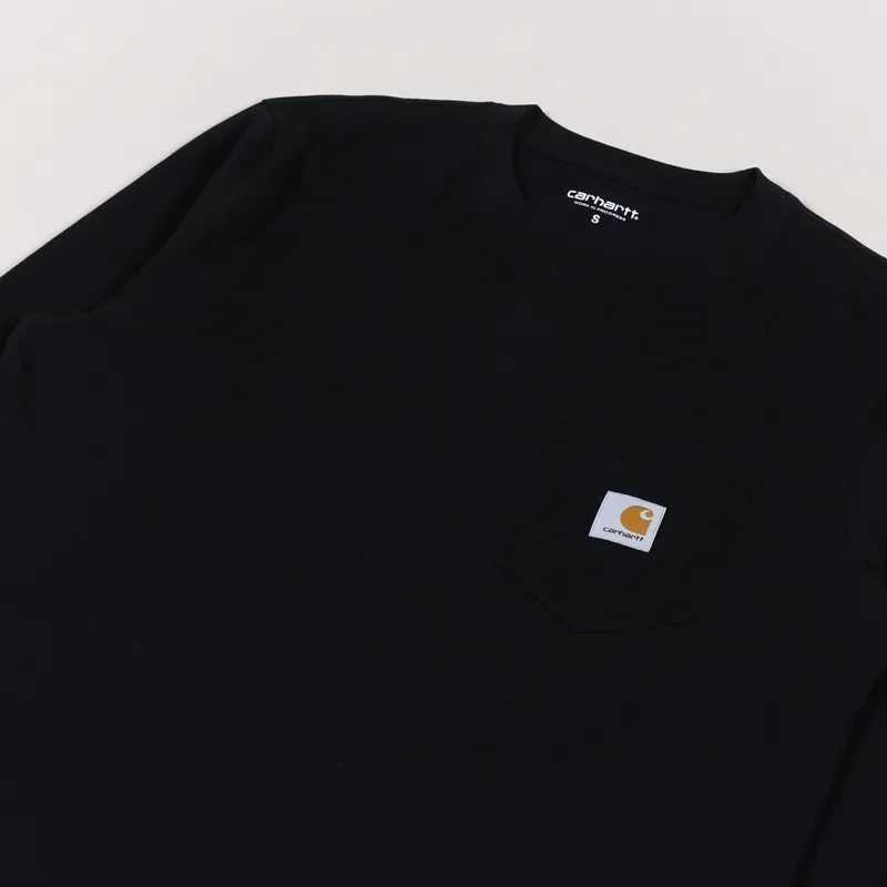 Carhartt WIP Long Sleeve Pocket T Shirt Black-2