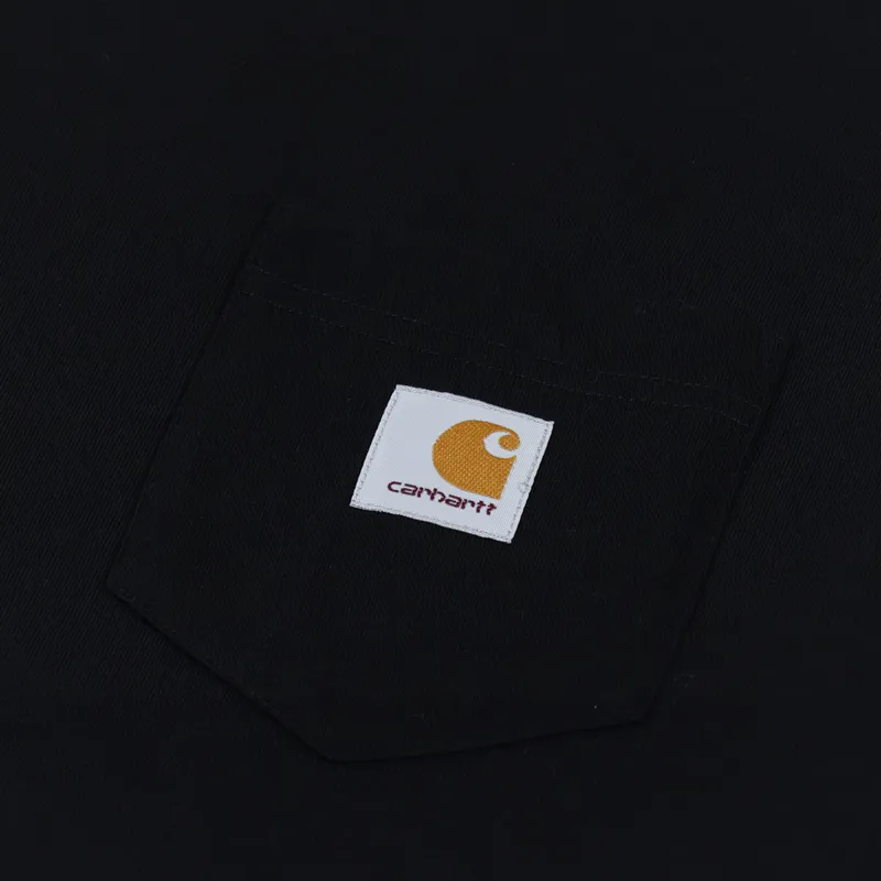Carhartt WIP Long Sleeve Pocket T Shirt Black-4