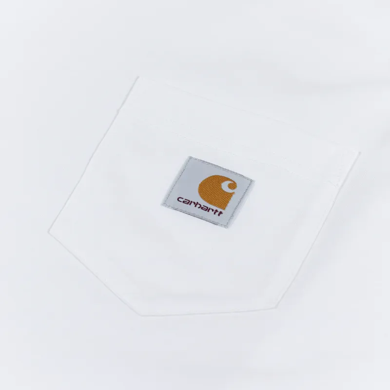 Carhartt WIP Long Sleeve Pocket T Shirt White-4