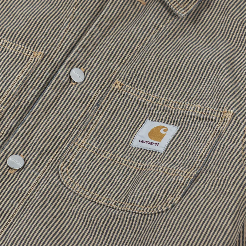 Carhartt WIP Long Sleeve Sinclair Shirt Dusty H Brown Blue-5