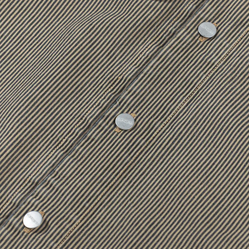 Carhartt WIP Long Sleeve Sinclair Shirt Dusty H Brown Blue-7