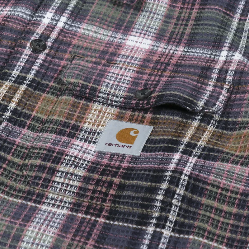 Carhartt WIP Long Sleeve Valmon Shirt Check Hamilton Brown-4