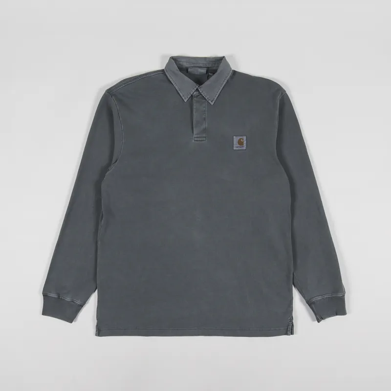 Carhartt WIP Mens Long Sleeve Vista Rugby Shirt Vulcan Grey