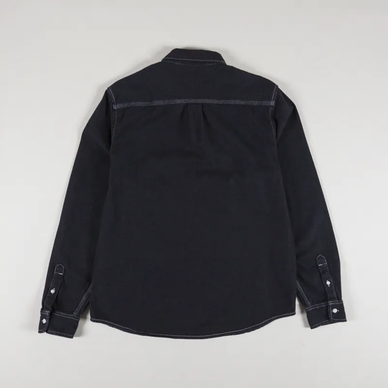 Carhartt WIP Weldon Shirt Black Stone Washed-1