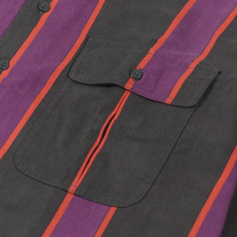 Levi's Skateboarding Long Sleeve Woven Shirt Vertical Stripe Black Purple Red-5