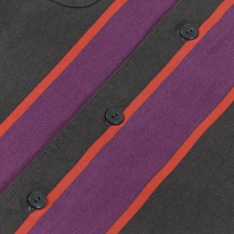 Levi's Skateboarding Long Sleeve Woven Shirt Vertical Stripe Black Purple Red-7