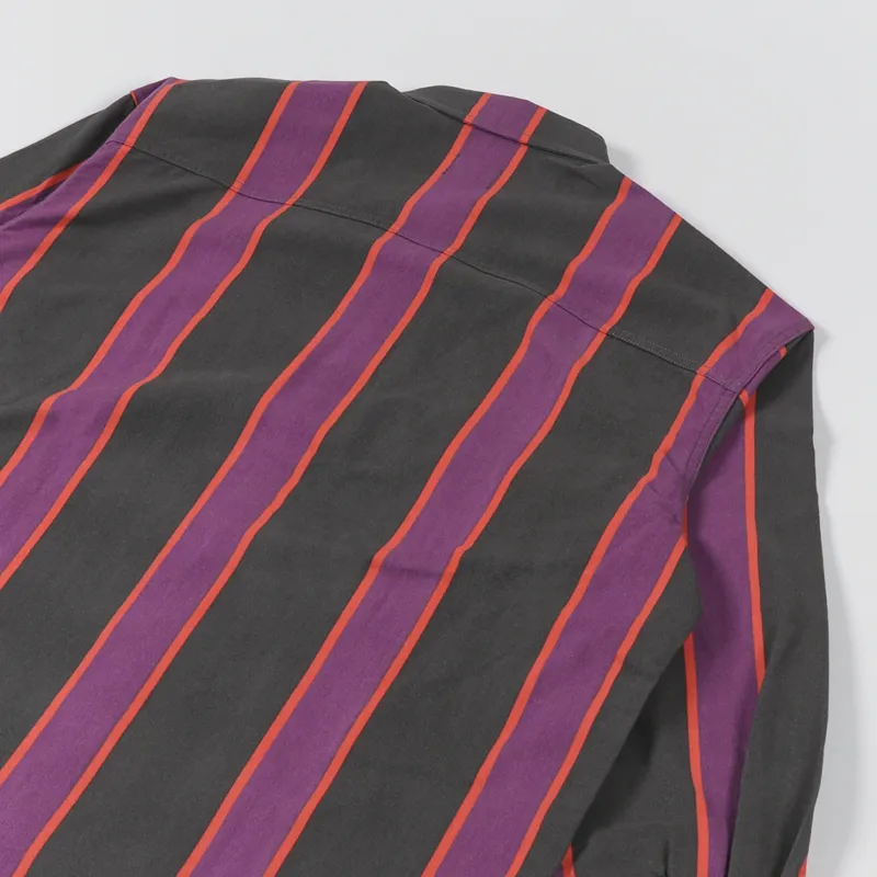 Levi's Skateboarding Long Sleeve Woven Shirt Vertical Stripe Black Purple Red-3
