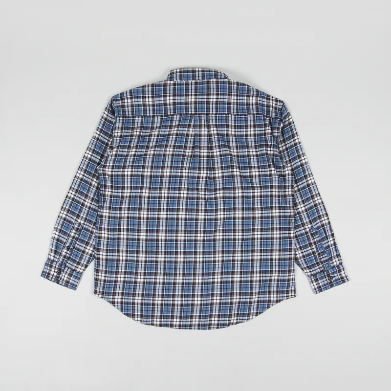 Carhartt WIP Long Sleeve Yuma Shirt Check Storm Blue-1