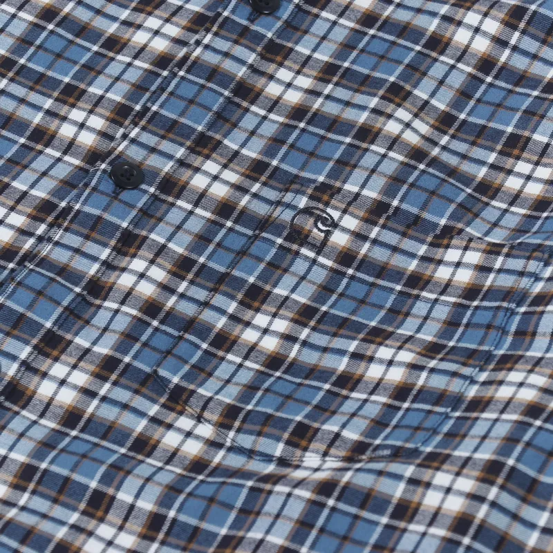 Carhartt WIP Long Sleeve Yuma Shirt Check Storm Blue-6