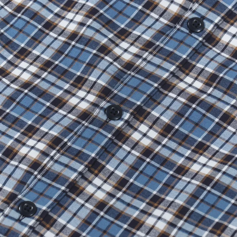 Carhartt WIP Long Sleeve Yuma Shirt Check Storm Blue-4