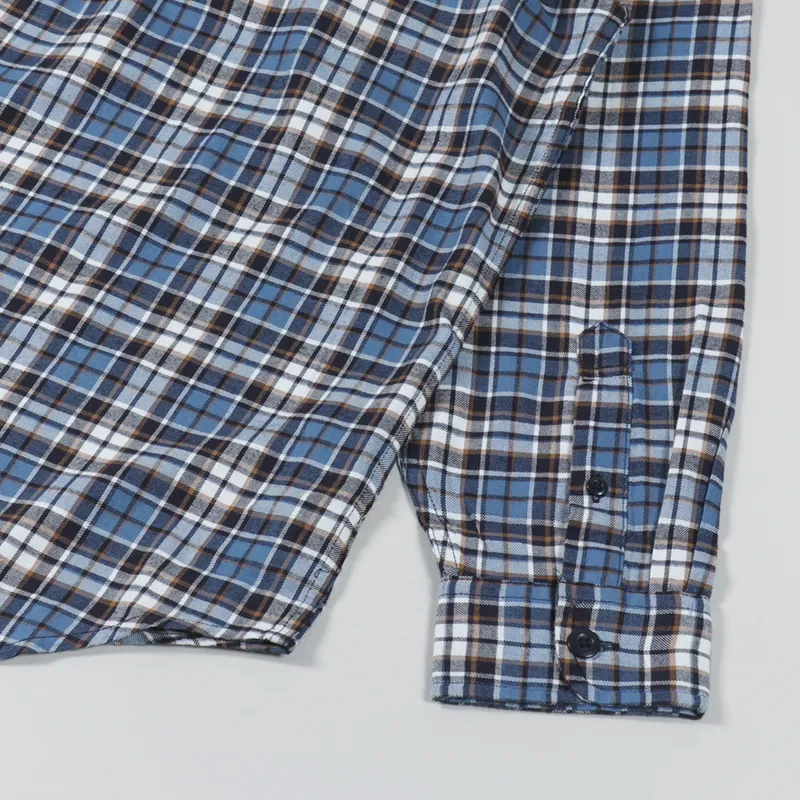 Carhartt WIP Long Sleeve Yuma Shirt Check Storm Blue-5