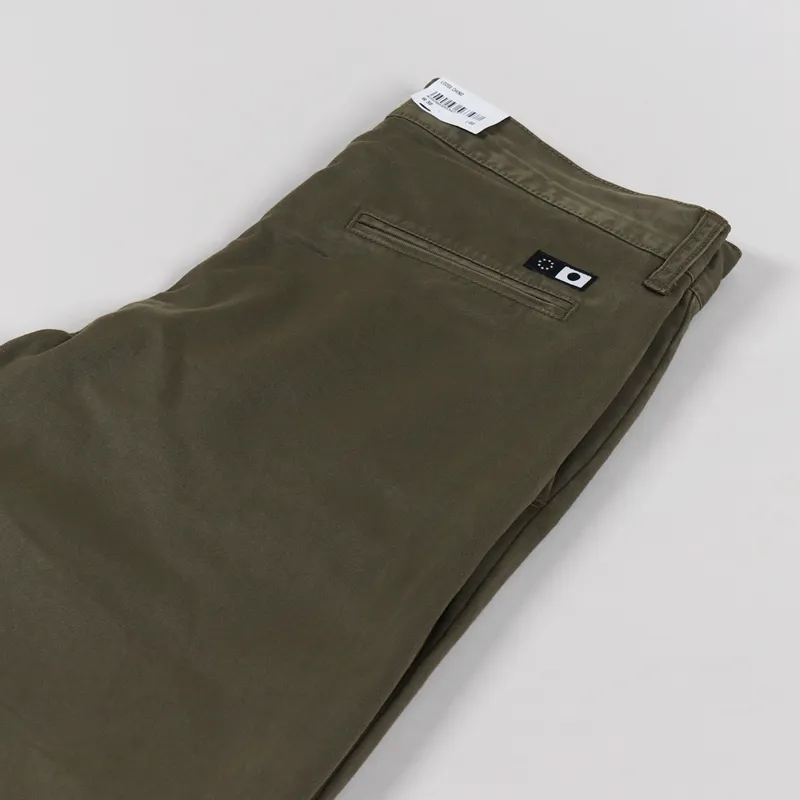 Edwin Mens Cotton Twill Loose Chino Uniform Green Trousers