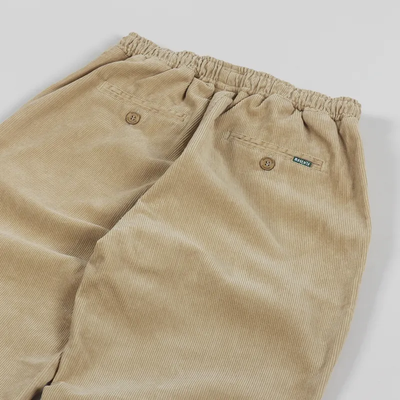 Magenta Loose Pants Cord Camel-7