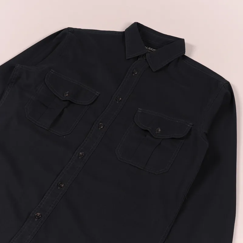 Filson Lightweight Alaskan Guide Shirt Midnight Navy-2