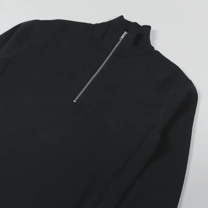 NN07 Luis Half Zip Sweater Black-2