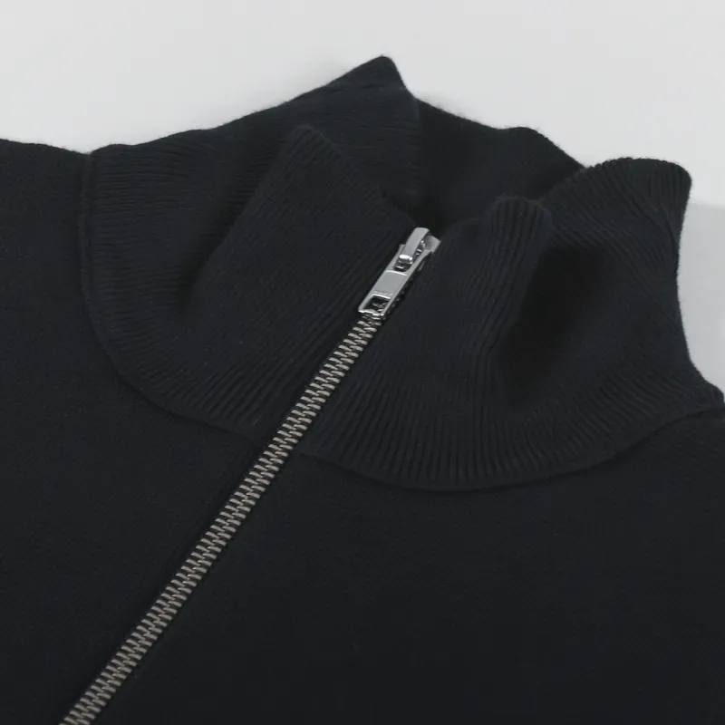 NN07 Luis Half Zip Sweater Black-5
