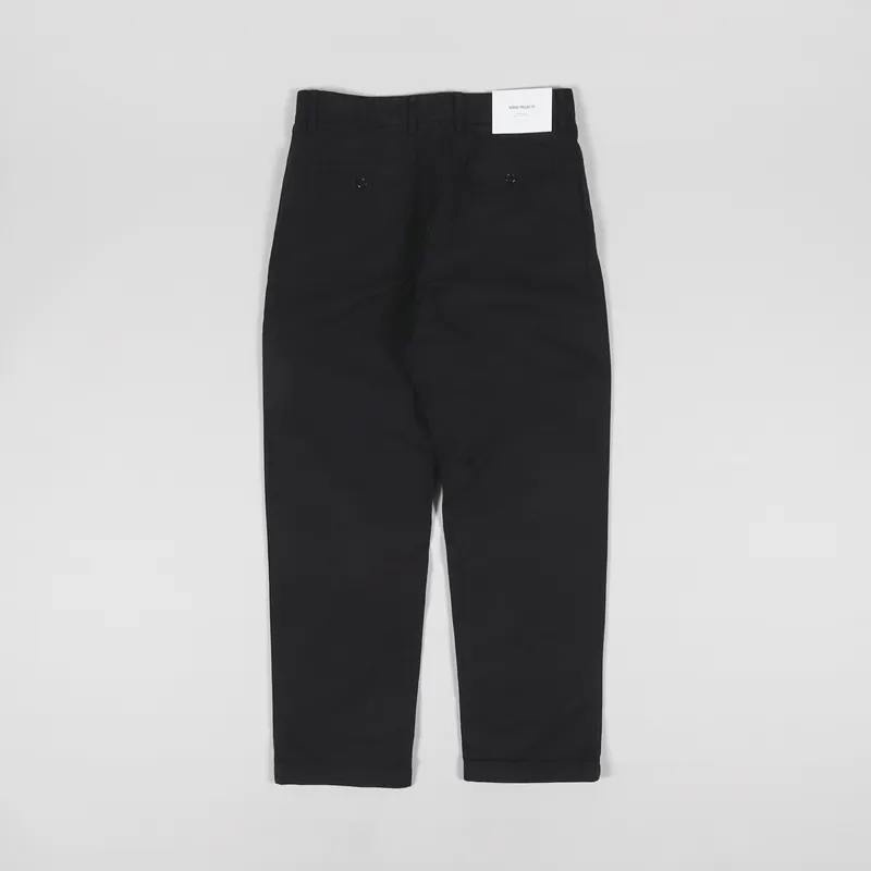 Norse Projects Lukas Heavy Pants Black-1