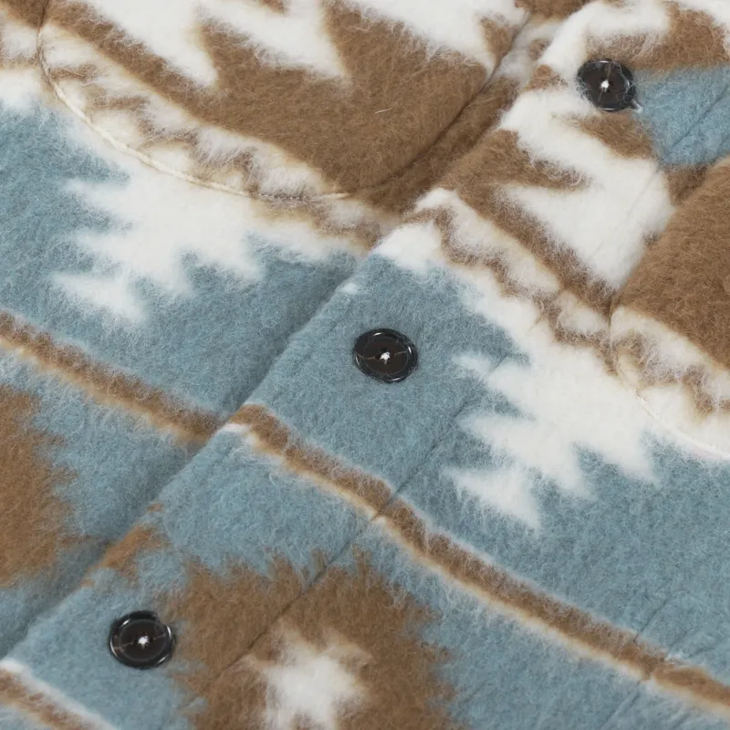 Universal Works Lumber Jacket Sand Ecru Santa Fe Fleece-6