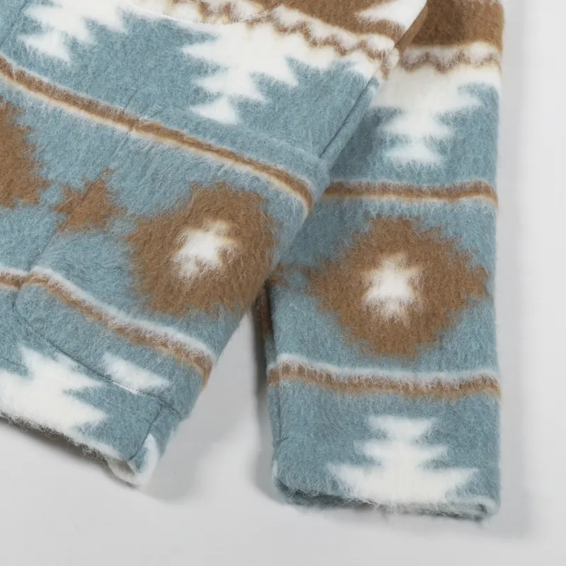 Universal Works Lumber Jacket Sand Ecru Santa Fe Fleece-7