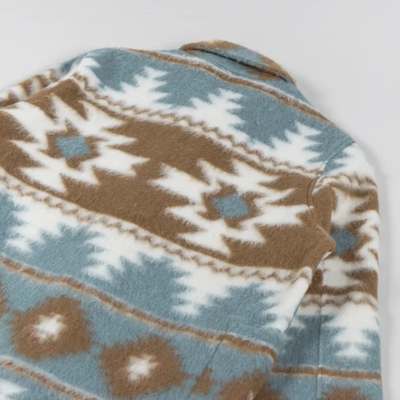 Universal Works Lumber Jacket Sand Ecru Santa Fe Fleece-5