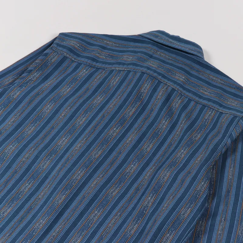 Patagonia Lightweight Fjord Flannel Shirt Ikat Rows Stone Blue-3