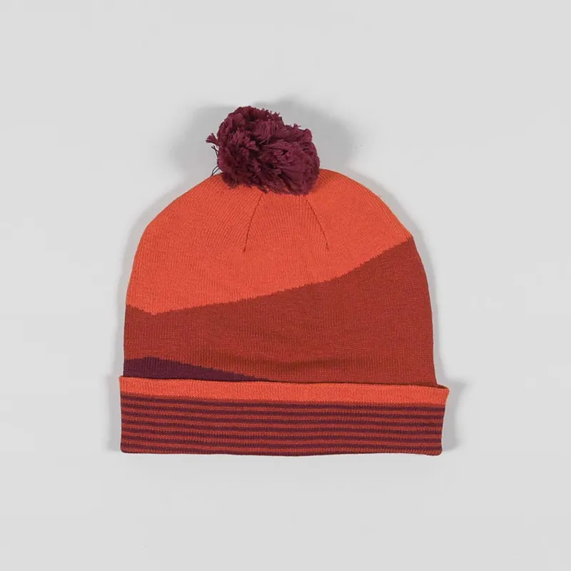 Patagonia Lightweight Powder Town Beanie Field Festival Knit Metric Orange-1