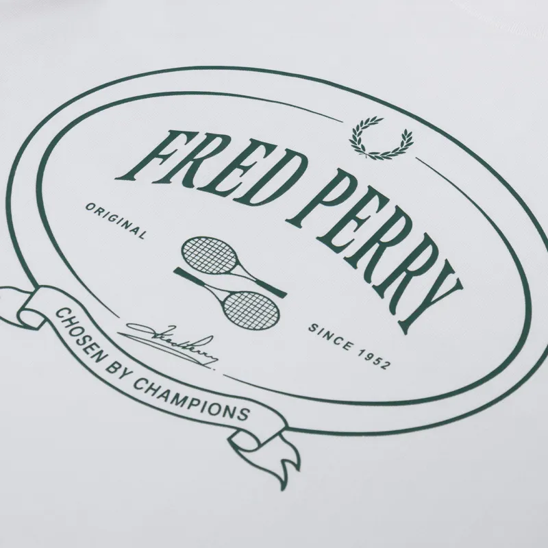 Fred Perry Chosen By Champions T Shirt Snow White-2