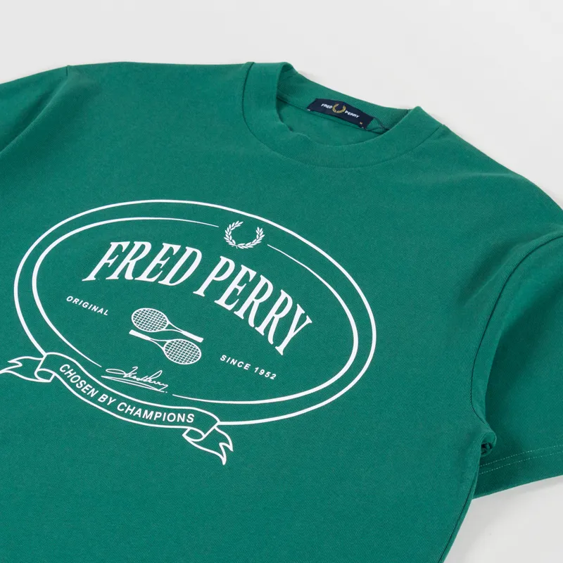 Fred Perry Chosen By Champions T Shirt Sport Green-1