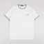 Fred Perry Twin Tipped T Shirt Light Ecru Olive Mint