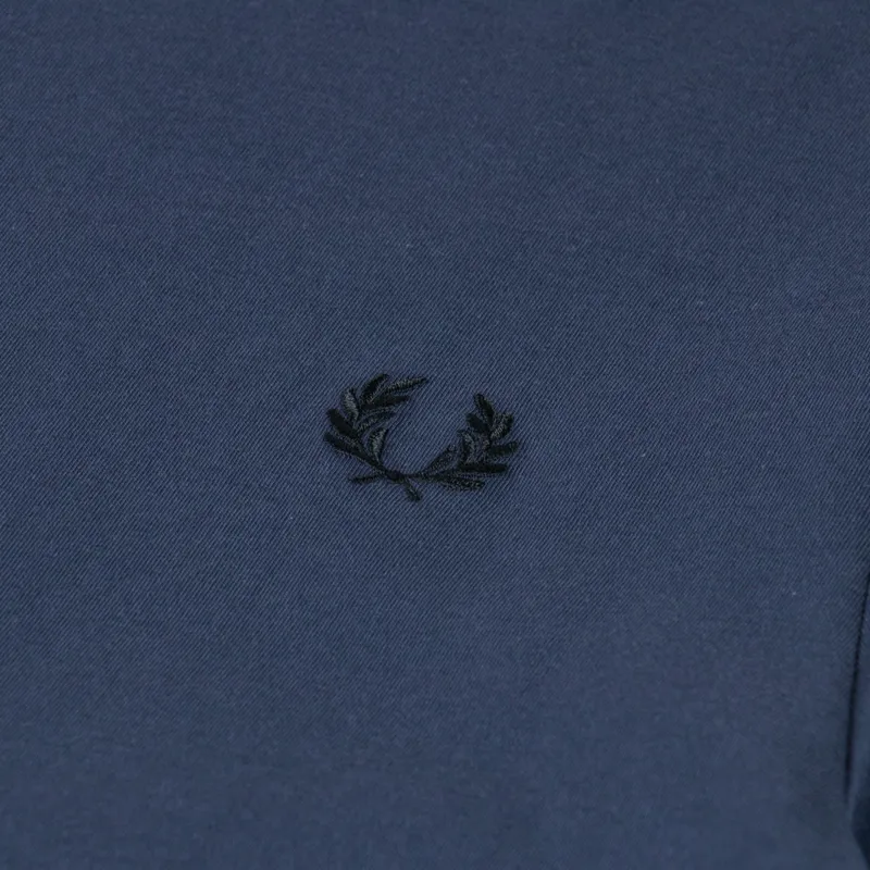 Fred Perry Twin Tipped T Shirt Dark Airforce Stockport Blue Black-3