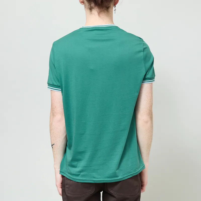 Fred Perry Twin Tipped T Shirt Sport Green Light Ice-2
