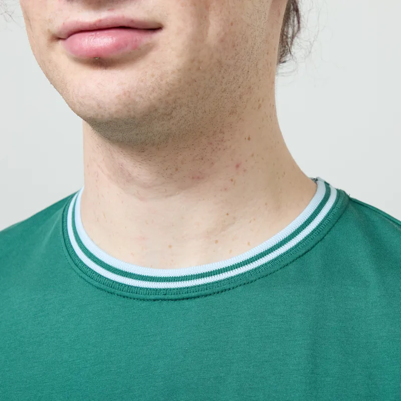 Fred Perry Twin Tipped T Shirt Sport Green Light Ice-3