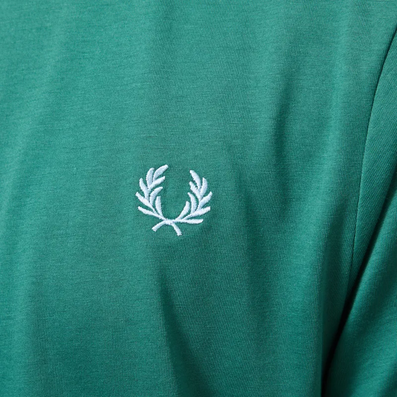 Fred Perry Twin Tipped T Shirt Sport Green Light Ice-5