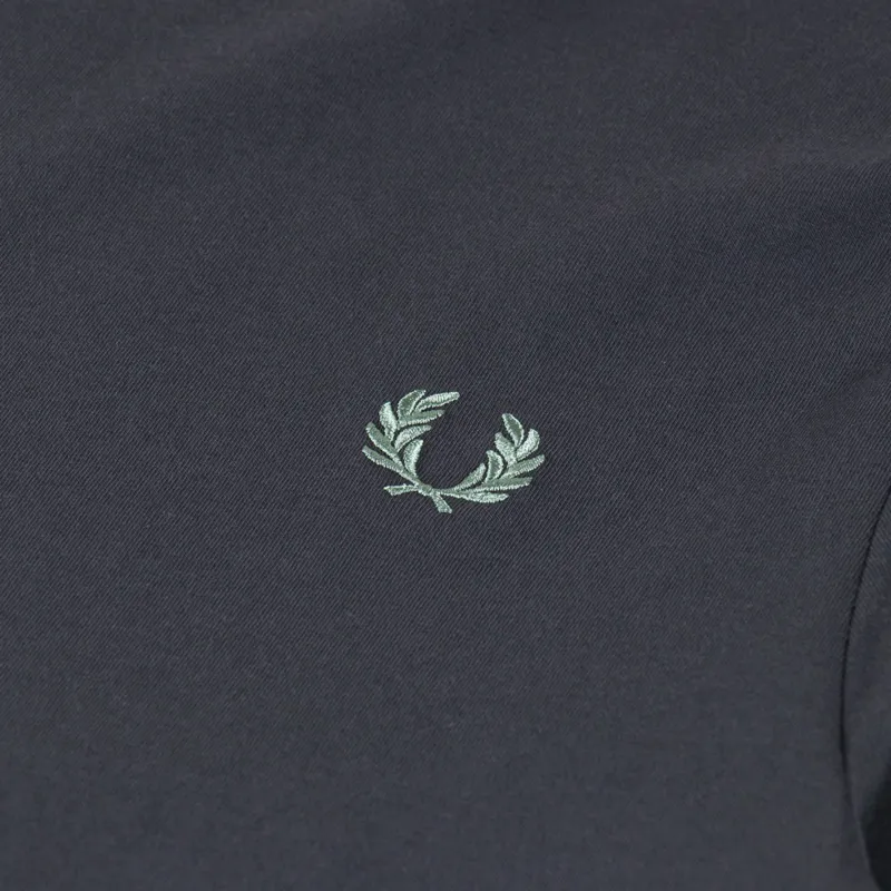 Fred Perry Twin Tipped T Shirt Anchor Grey Ecru Seagrass-3