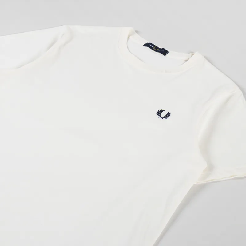 Fred Perry Crew Neck T Shirt Ecru-1