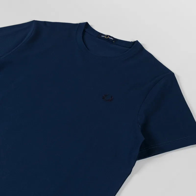 Fred Perry Crew Neck T Shirt Tennis Blue-1