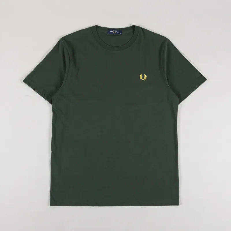Fred Perry Crew Neck T Shirt Court Green