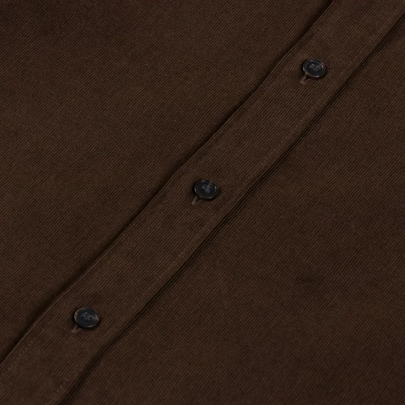 Fred Perry Needle Cord Shirt Burnt Tobacco-6