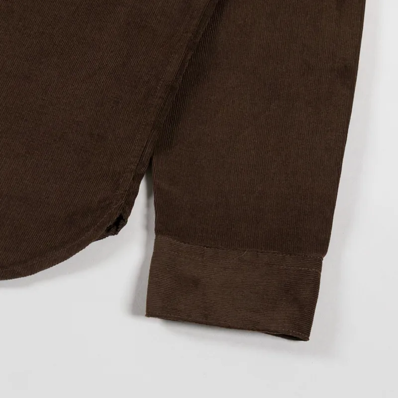 Fred Perry Needle Cord Shirt Burnt Tobacco-7