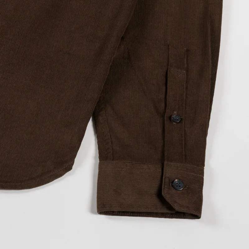 Fred Perry Needle Cord Shirt Burnt Tobacco-8