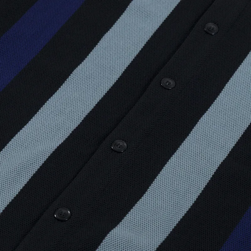 Fred Perry Vertical Stripe Polo Shirt Black-4