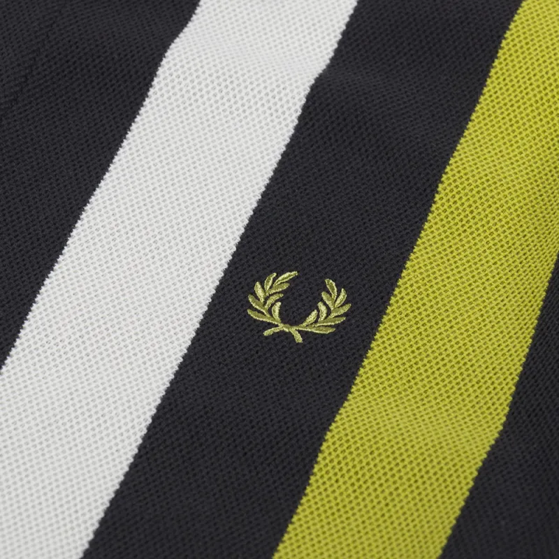 Fred Perry Vertical Stripe Polo Shirt Anchor Grey-3