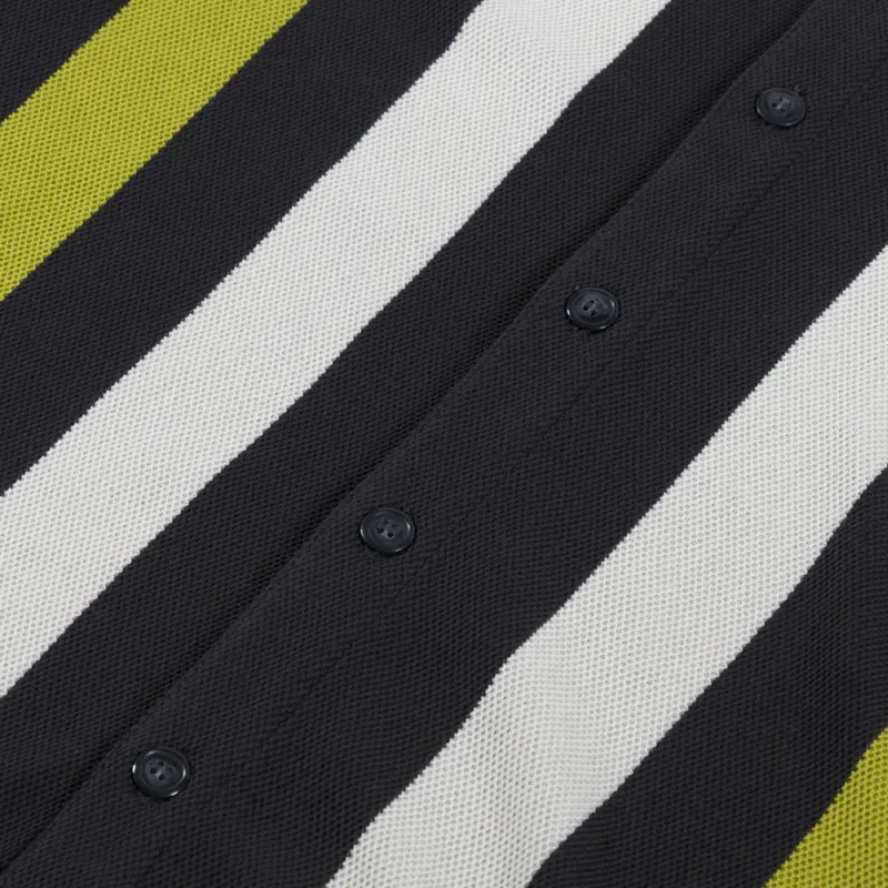 Fred Perry Vertical Stripe Polo Shirt Anchor Grey-4