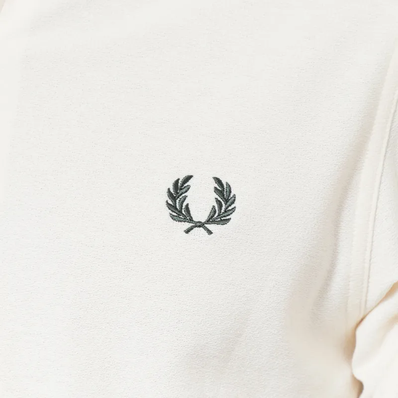 Fred Perry Crepe Pique Polo Shirt Ecru-7