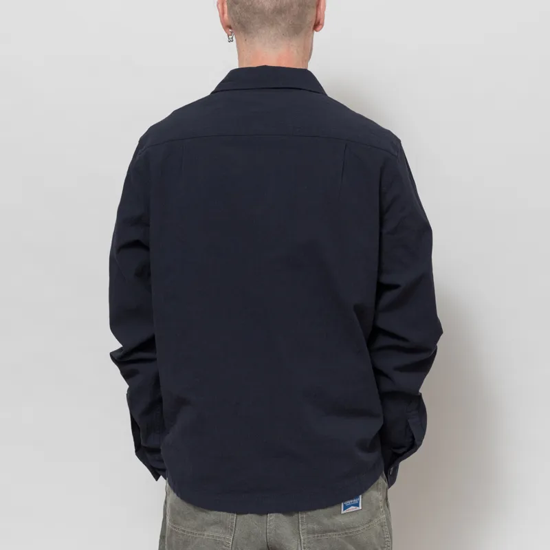 Fred Perry Seersucker Overshirt Navy-2